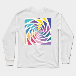 Kaleidoscope Mosaic Spiral Vortex Infinity Loop Pattern Long Sleeve T-Shirt